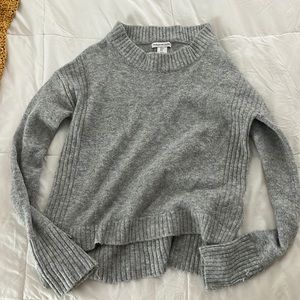 Wear your heart on your sleeves grey pullover sweater